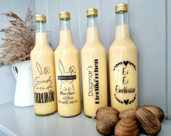 One of four stickers to choose from for eggnog bottles