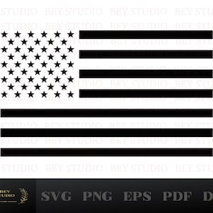 Amerikaanse vlag Svg voor Cricut en Silhouet, USA Flag Cut File, Amerikaanse vlag Svg, Png, Pdf, Eps, Dxf, Patriottische Vlag