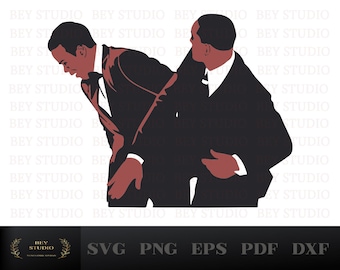 Will Smith Slaps Chris Rock SVG PNG DXF Eps Dfx File, Will Smith Design, Instant Download Files For Cricut,,svg, pdf, dxf, eps, png