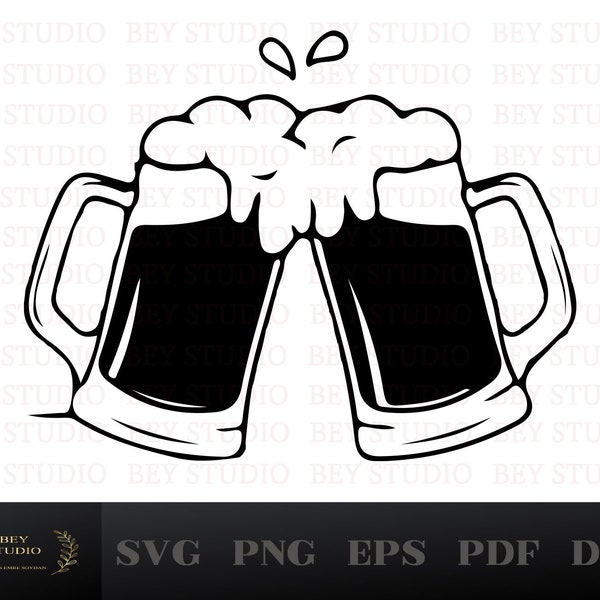 Beer SVG Beers Cheers SVG Beer Clip Art Vector Beer Clipart Beer Cricut Beer Cut File, svg, eps , pdf , png ,dxf