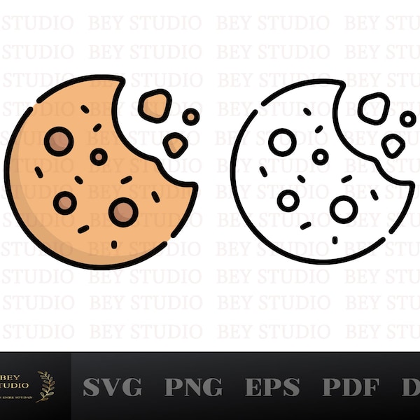 Cookie vector svg, Cookie SVG, Quality designs for printing svg, dxf, png, vector, digital download, cricut Svg, Pdf, Eps, Png, Dxf