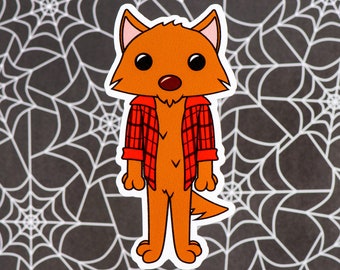 Werewolf Sticker | Halloween Sticker, Spooky Cute Sticker, Gothic Horror Sticker, Cute Monster Sticker, Waterproof Vinyl Decal for Laptop