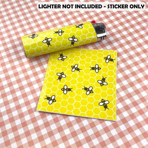 Lighter Wrap Sticker Bee Cute Lighter Cover Lighter Smoking Accessory Gift Stoner Sticker Aesthetic Spring Decor Cottagecore Sticker Weed