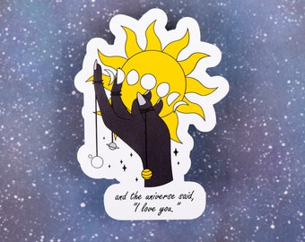 Pegatina de amor del universo