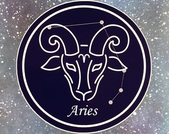 Aries Zodiac Vinyl Sticker