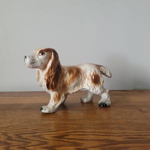 Vintage Large Ceramic Cocker Spaniel Dog Figurine Made in Japan