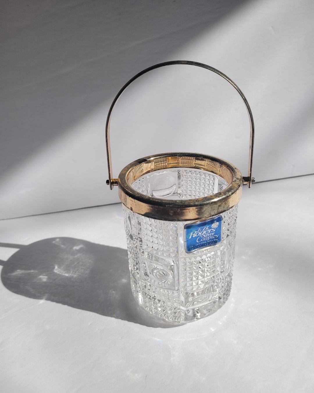 Vintage Art Deco Style Lead Crystal Pedestal Vase With Fan Etsy