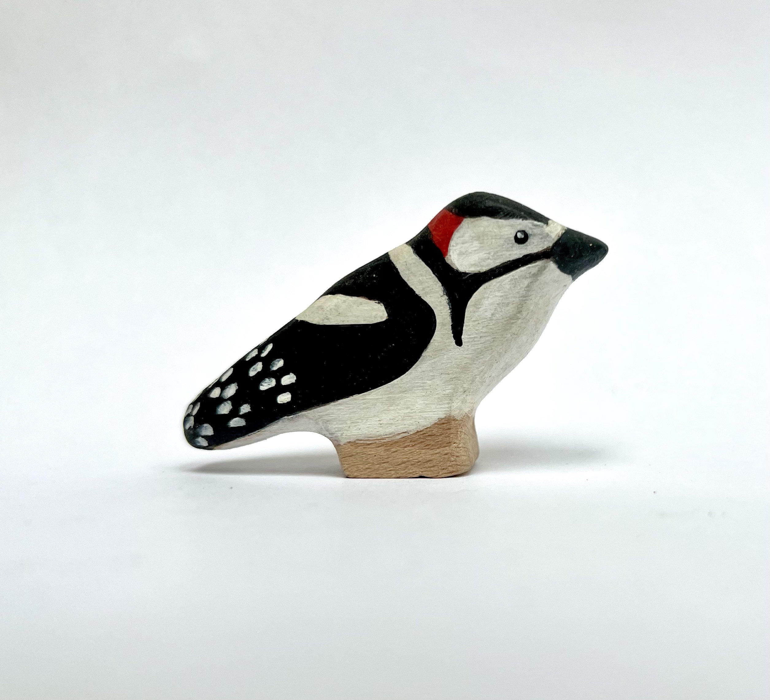 Great Spotted Woodpecker Bird Wooden Toy Pretend Play Montessori ...