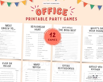 Printable Office Game Bundle: Team Building, Icebreaker Games (PDF)