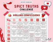 Printable Dirty Truth Game for Couple Spicy Couples Dice Game Spicy Date Night for Couple Date Night Dice Adult Truth or Dare Dirty Dice