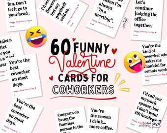 Printable Valentines Card for Coworkers Valentines Day Funny Coworker Valentines Card Office Valentine Gift for Coworker Sacarstic valentine
