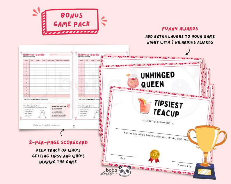 Printable Girls Drinking Game Ladies Night Game Dirty Girls Night