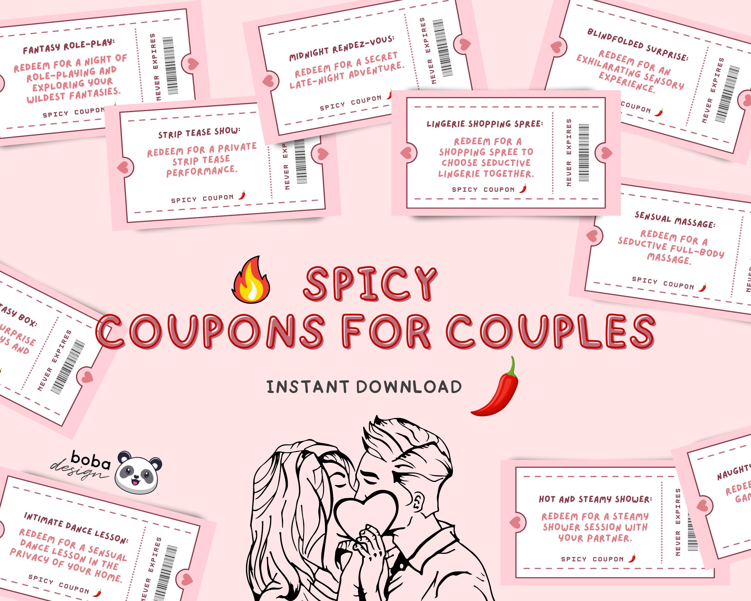 Cooking Aprons for Couples Hot and Spicy Matching Apron Couple