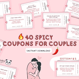 40 pittige afdrukbare coupons voor koppels - grappige afdrukbare datumideeën, grappige liefdesbonkaarten, couponboek voor vriendje, grappige volwassen coupons