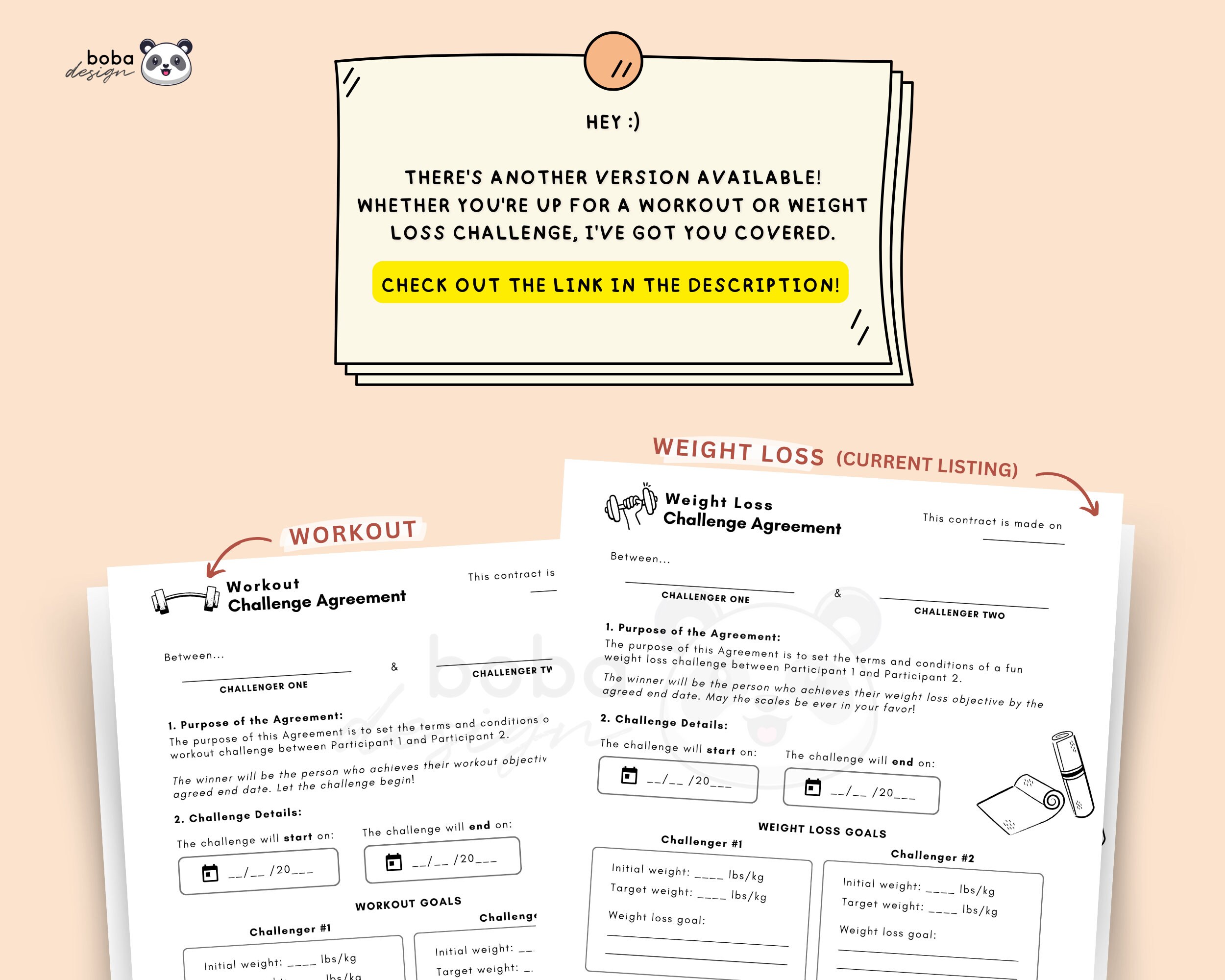 Weight Loss Challenge Contract Printable Weight Loss Agreement Funny ...