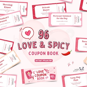 96 Libro de cupones de amor imprimibles y picantes para parejas Ideas divertidas para citas imprimibles Libro de cupones de amor divertido para novios Cupones divertidos para adultos