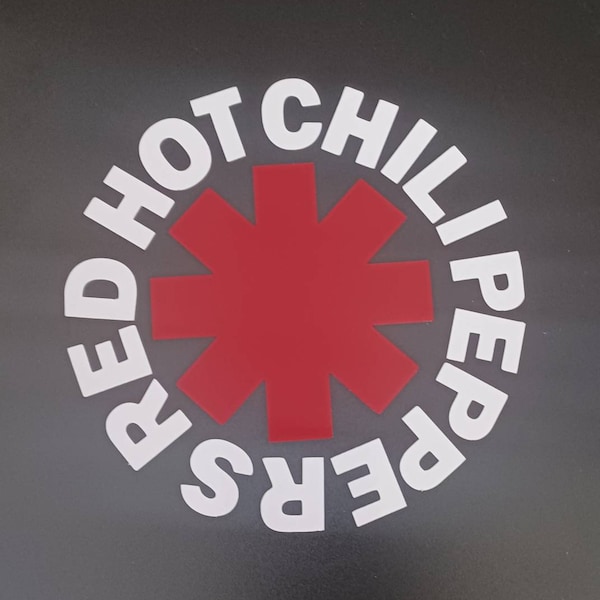Red Hot Chili Peppers Vinyl Sticker Red/White