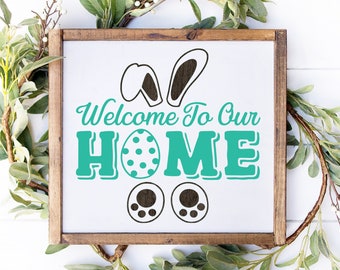 Happy Easter, Easter Decor, Easter Eggs, Easter Bunny, Easter Sign, Easter Bunny Decor, Farmhouse Spring Sign, Wood Sign, Gifts for Home