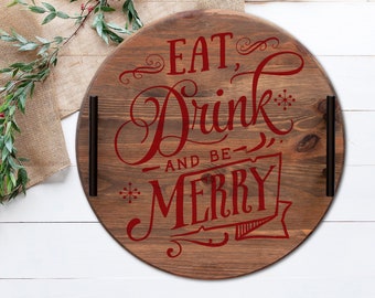 Christmas Party Serving Tray, Coffee Bar Tray, Ottoman Tray, Farmhouse Christmas Tray, Farmhouse Holiday, Farmhouse Sign, Housewarming Gift