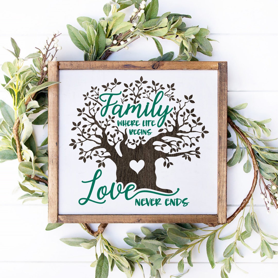 Rustic Family Tree Sign Handmade Family Tree Wood Sign: Laser Engraved Farmhouse Decor - Etsy