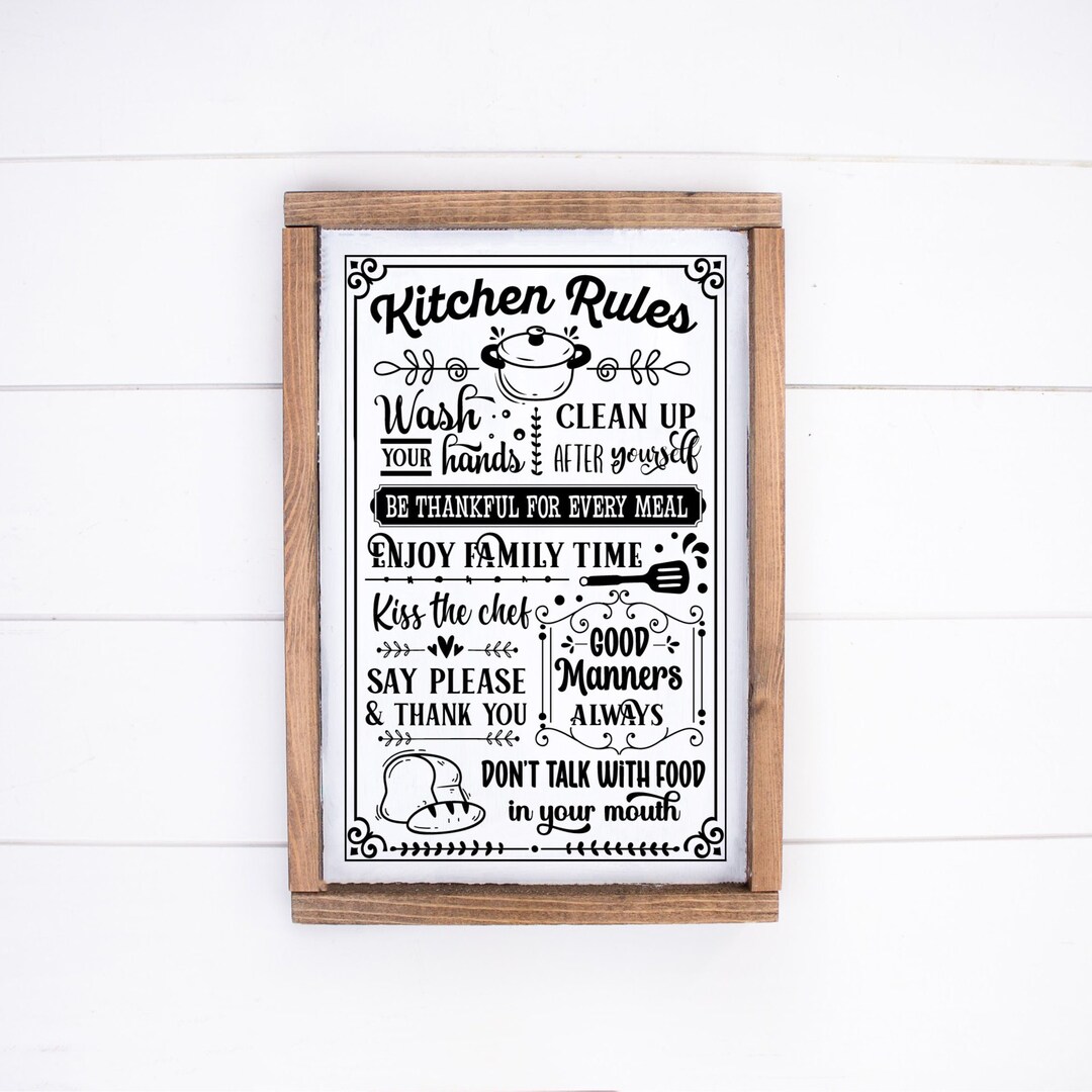 House Food Sign Kitchen Wall Decor, Farmhouse Sign, Custom Farmhouse Sign, Housewarming ...