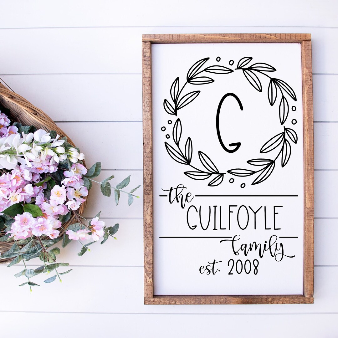 Family Last Name, Living Room Wall Decor, Farmhouse Sign, Custom ...