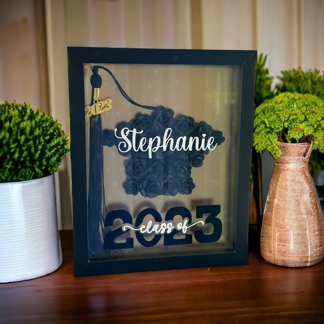 Personalized Graduation Tassel Keepsake 8 X 10 Shadow Box, Unique