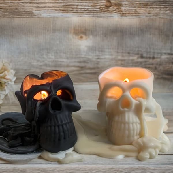 Bleeding Skull Candle | Halloween Decor | Hocus Pocus / Skull Candle / Spooky Candle / Halloween Candle-Party Gift Candle