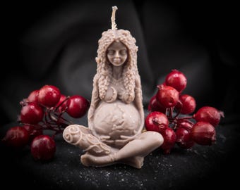 Gaia Candle: Muttergöttin Statue - Sojawachs Kerze