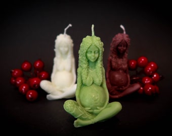 Mother Nature, Gaia Candle, Mother Goddess candle statue