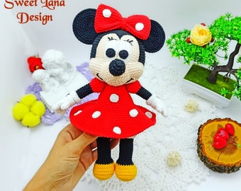 Mouse Amigurumi  Crochet Pattern, Mouse Crochet pattern, Mouse girl Amigurumi, Mouse girl in dress