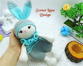 Crochet Lovey Pattern, Crochet PATTERN Baby Lovey Toy, Security blanket, Comforter, cute bunny lovey