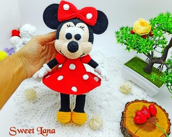 Mouse Amigurumi  Crochet Pattern, Mouse Crochet pattern, Mouse girl Amigurumi, Mouse girl in dress