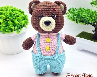 Crochet Pattern, Crochet bear pattern, Bear pattern, Bear Nursery Decor, plush bear pattern, crochet bear toy