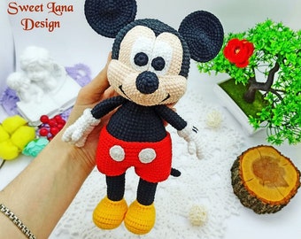 Mouse Amigurumi Crochet Pattern, Mouse Crochet pattern, Mouse boy in shorts, Mouse with big ears