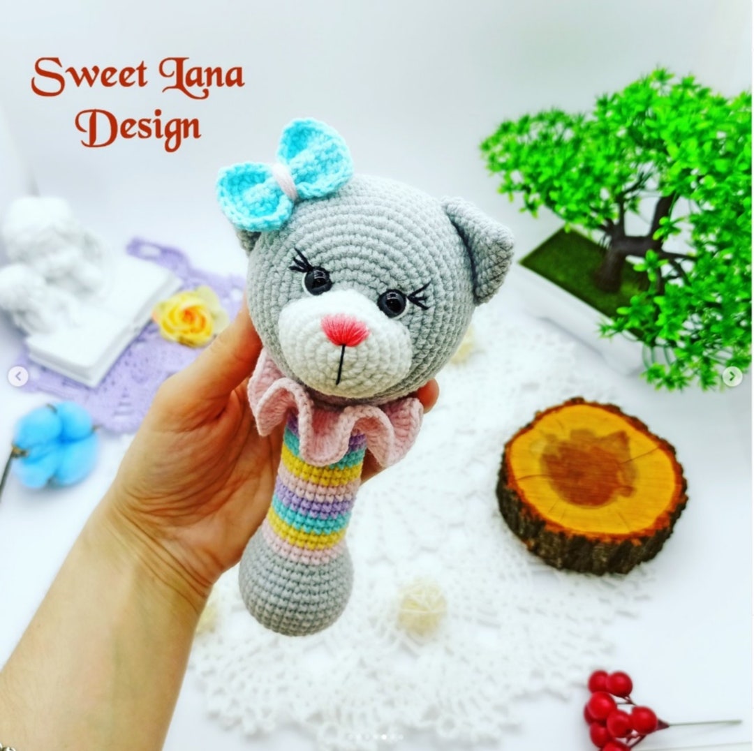 Crochet PATTERN Baby Rattle, Cat Rattle PATTERN , Newborn Toy Pattern ...