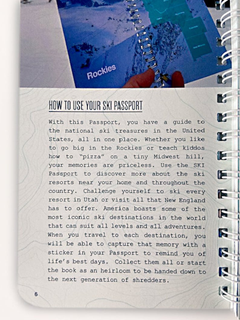 Ski Snowboard Journal and Resort Guide Etsy