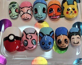Pokemon Press On Nails | Short Round