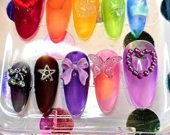 Matte Jelly Press On Nails | Medium Stilleto Luxury Nail Set