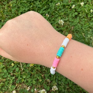 Clay bead bracelet