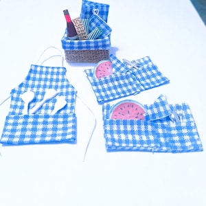 Dollhouse miniature picnic ensemble ready for a day in the park