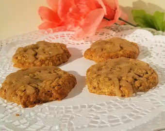 Fresh Baked Oatmeal Cookies, Brown Butter Glaze