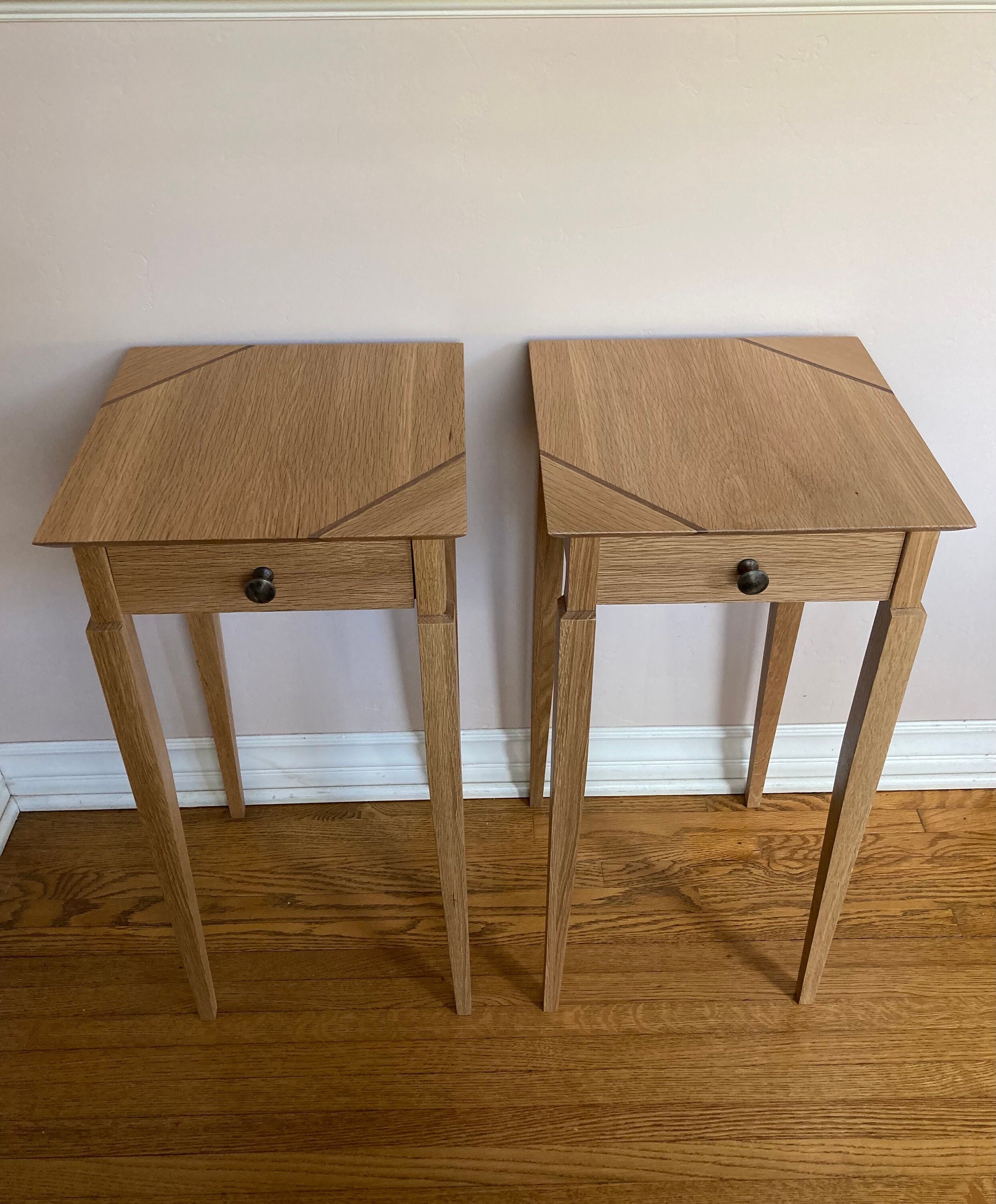 White Oak Side Tables Etsy