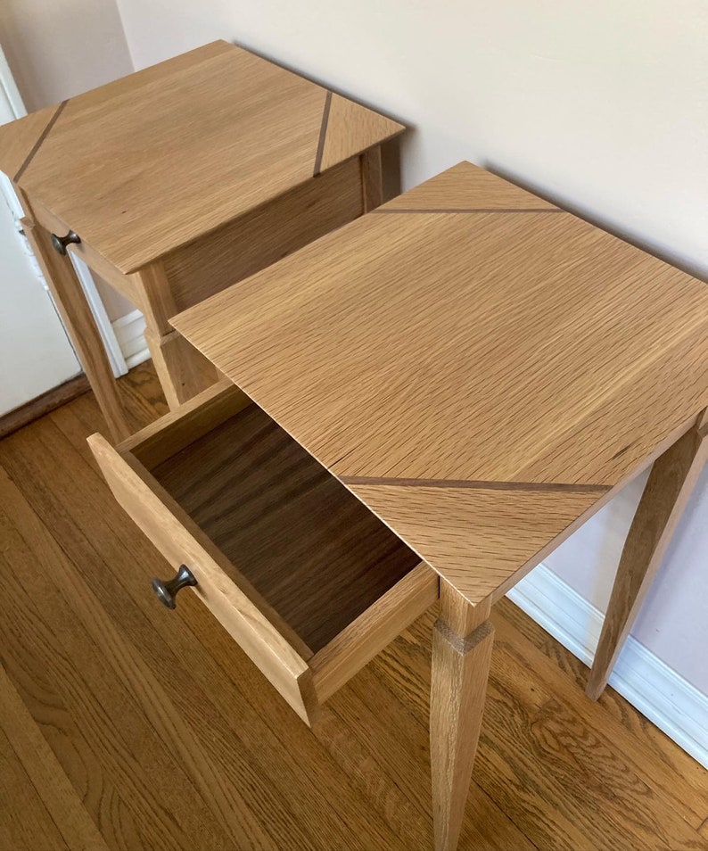White Oak Side Tables Etsy
