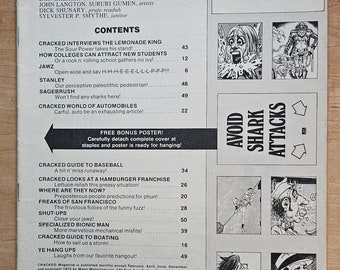 Revista agrietada ¡Lote de 3, SIN CUBIERTAS! 10/74, 11/75, 1/76 Interior en buen estado, faltan cubiertas, desgaste normal y página ligeramente amarillenta.