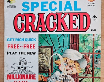 Revista Cracked Extra Special 1st Annual 1976, buen estado, falta el juego Millionaire, desgaste normal y ligero amarilleamiento de las páginas.