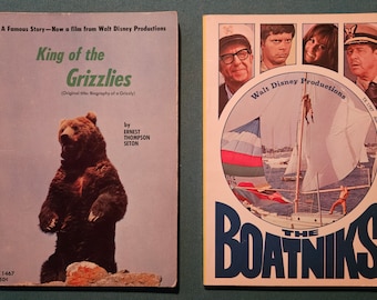 Conjunto vintage de 2 libros de bolsillo de Walt Disney Productions de 1970