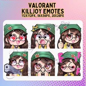 Valorant Killjoy Twitch Emote Paket