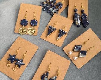 Marine Gold Marmor Ohrringe
