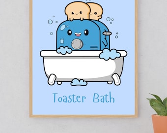 Live Laugh Toaster Bad Poster | Niedliche Kawaii Haushaltskunst